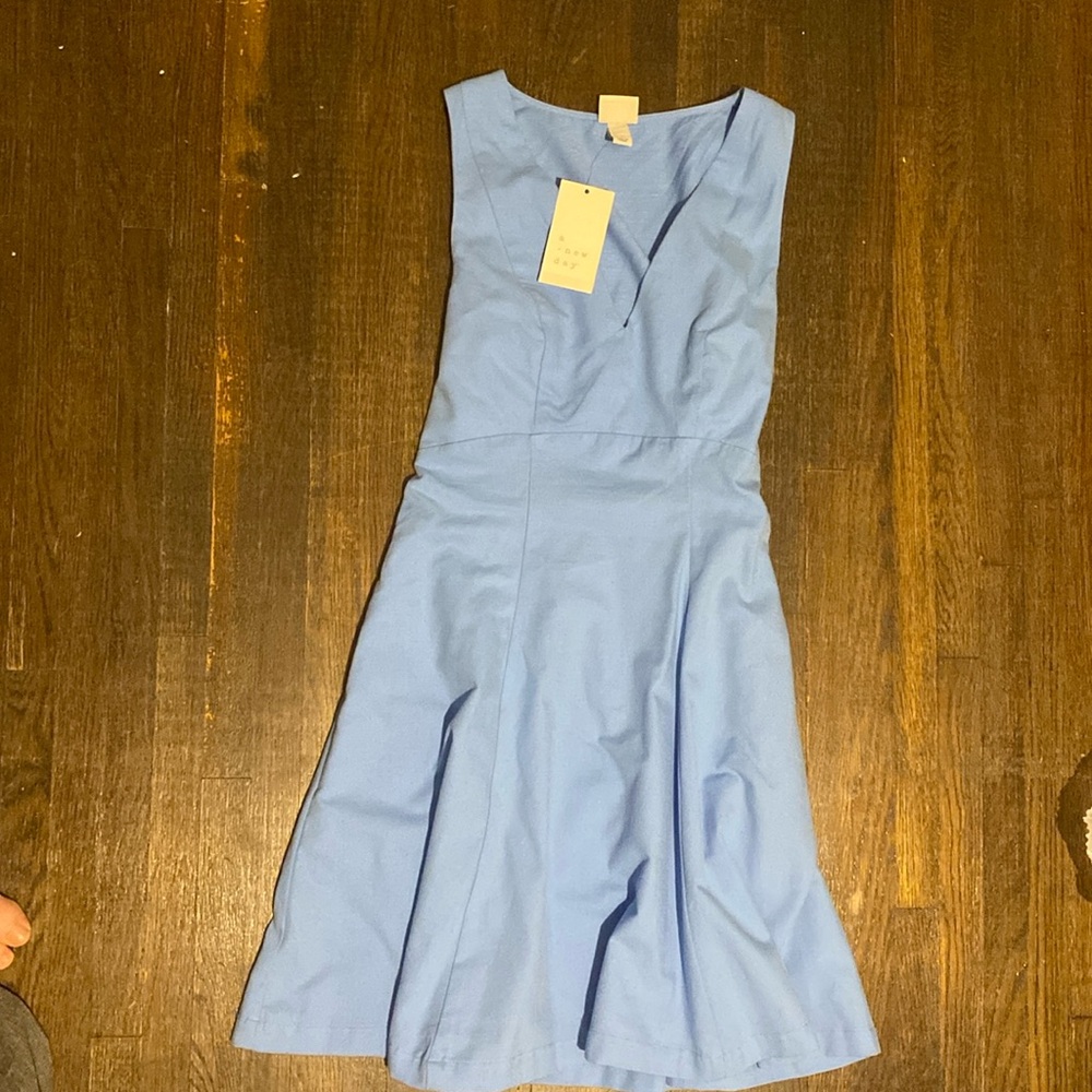 Sky Blue Casual Outing Dress